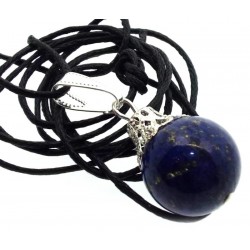 14mm Lapis Lazuli Gemstone Sphere Pendant